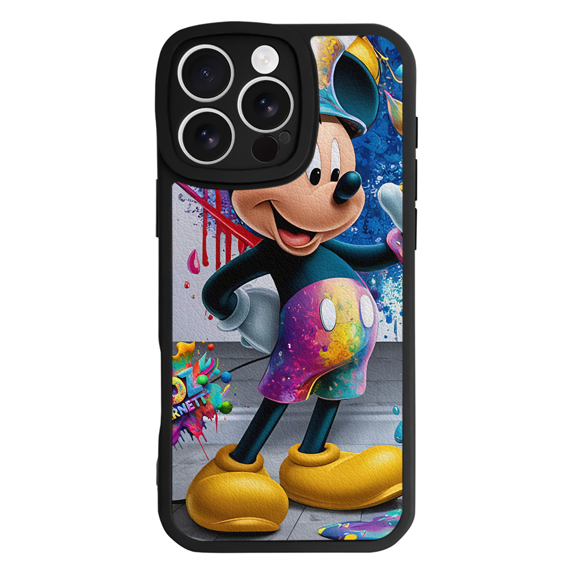 （画像用） ミッキーマウス Mickey Mouse 【iPhone 16シリーズ対応】シリコンスマホケース（レザー調） 材質：シリコン